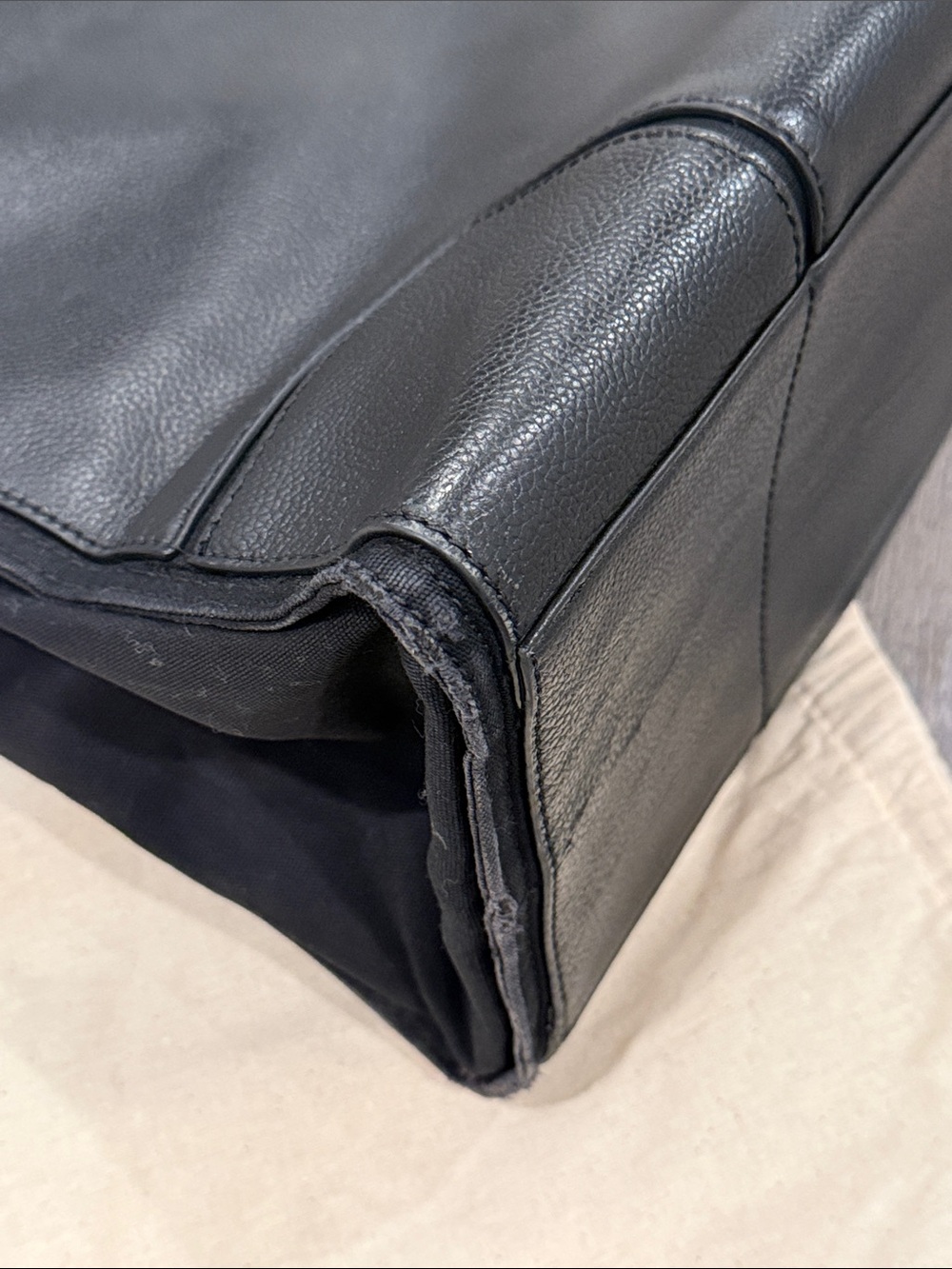 Tory Burch Ella Black Leather Tote Bag - Picture 14 of 16
